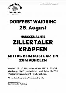 Zillertaler Krapfen @Dorffest Waidring